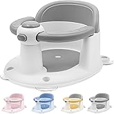 Baby Bath Seat for Babies 6 Months & Up, Non-Slip Toddler Sitting Up Bathtub Seats, Open Design Infant Bath Tub Chair with 4