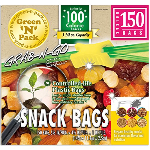 Green'N'Pack 150 Count BPA Free Premium Snacking Lifestyle Bags