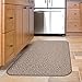 House, Home and More Skid-Resistant Carpet Indoor Area Rug Floor Mat - Praline Brown - 4 Ft X 6 Ft - Non Slip Rubber Backing, Stain Resistant, Dog Friendly, Living Room Bedroom Kitchen Entryway