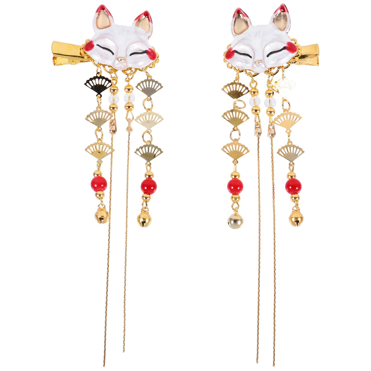 Lurrose Pearl Hair Clip 2pcs Japanese Geisha Hair Clips Chinese Vintage Tassel Hairpin Kimono Bride Hanfu Hair Accessory for Women Girls Wedding Hair Clips
