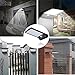 Solar Gutter Lights Wall Sconces with Mounting Pole, 36 LED Outdoor Solar Motion Sensor Detector Lights, Waterproof Exterior Security Lights, 4 Working Mode for Barn, Porch, Garage