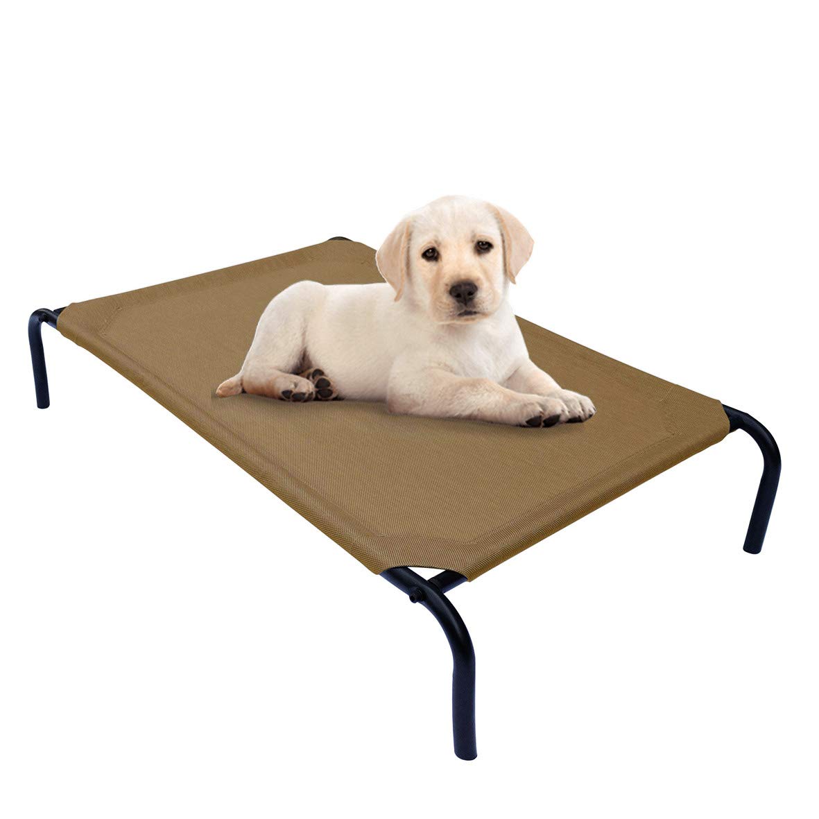 PHYEX Heavy Duty Steel-Framed Portable Elevated Pet Bed, Elevated Cooling Pet Cot