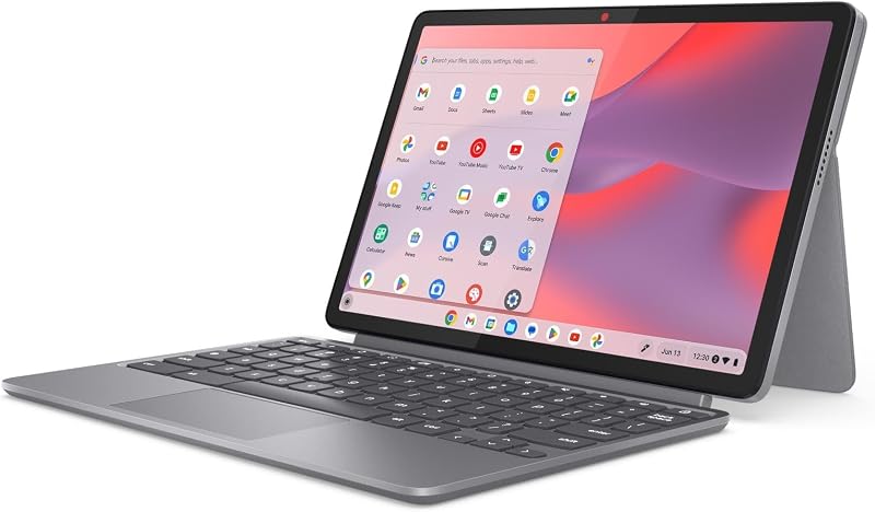 Chromebook Duet Gen 9-11" WUXGA Touch + Caneta incluído (MediaTek Kompanio 838, 8GB RAM, 128GB Emmc, ChromeOS) QWERTY Cinzento + 3 meses Google AI Pro com Gemini Pro e 5TB