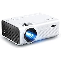 Projector, Crosstour Mini Portable Movie Projector Support 1080P Home Theater, Video Projector with 55,000 Hrs LED Lamp…