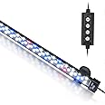 hygger 24/7 Mode Submersible Aquarium LED Light, Full Spectrum Hidden Fish Tank Light with 3 Rows Beads 7 Colors Auto On Off Sunrise-Daylight-Moonlight, Adjustable Timer Brightness (27.6in 16W)