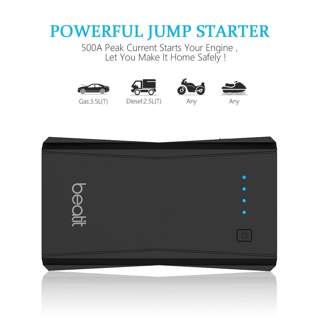 Power Packs BEATIT B10PLUS QDSP 800Amps 12V Portable Car Lithium Jump