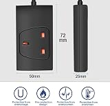 ExtraStar 1 Way UK 3 Pin Plug Extension Lead 3M Black 13A view 2