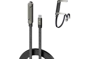 Sideways Phone Charger, 2-in-1 Invisible Holder Charger Cable, 240w Fast Charging Cord with Built-in Phone Stand for Smartpho