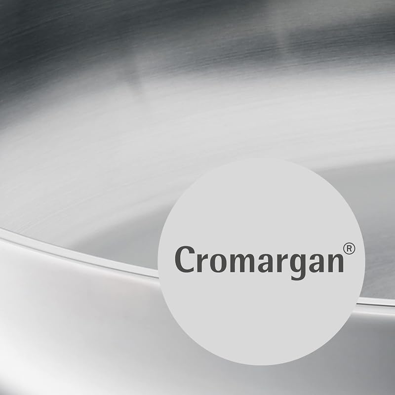 Favorit – Padella in acciaio inox 18/10 Cromargan, 20 cm, senza rivestimento, adatta a tutti i tipi di cucine