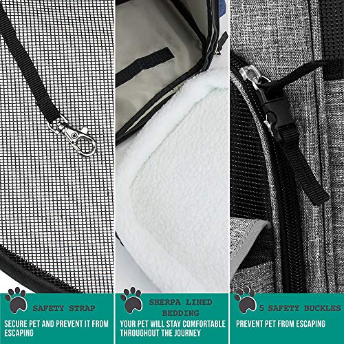 image for PetAmi Pet Carrier Backpack for Small Cats, Dogs, Puppies | Ventilated