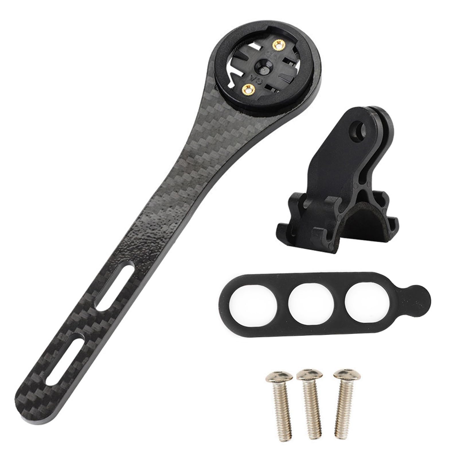 VGEBY1 Bike Computer Holder, Carbon Fiber Handlebar Mount for Garmin Bryton iGPSPORT Blackbird Compatible with Lights and Action Cameras