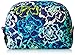 Vera Bradley Women's Cotton Large Zip Cosmetic Makeup Organizer Bag, Katalina Blues, One Size