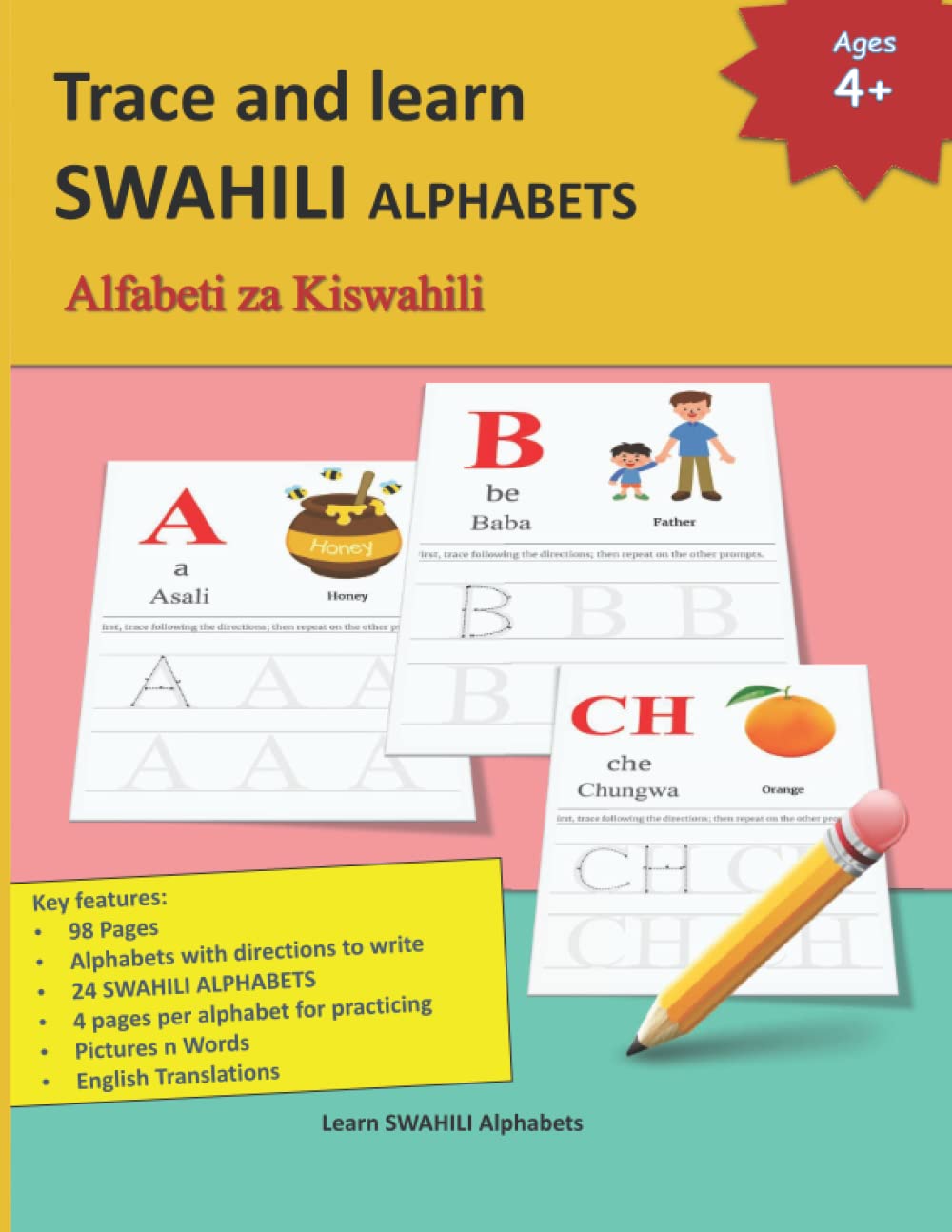 Trace and learn SWAHILI ALPHABETS: Alfabeti za Kiswahili | 24 SWAHILI ...