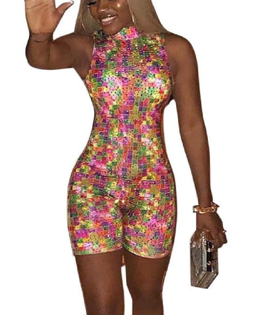 glitter bodycon jumpsuit