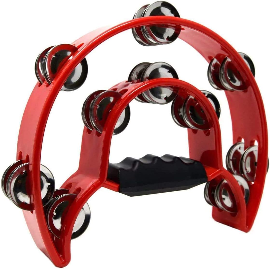 EastRock Tambourine Half Moon Tambourines for Adults with 20 Jingle in