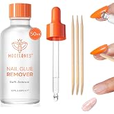Modelones 50 ML Nail Glue Remover for Base Coat Press On Nails, Upgrade Clear Stick On Nails Remover for Acrylic Tips, Nail Polish Remover