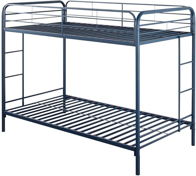 Bunked Bed Frame Quick Lock Twin Over Twin Metal Bunk Bed
