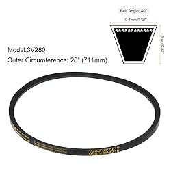 uxcell 3V280 Rubber V Belt 28" Length x 0.38" Width