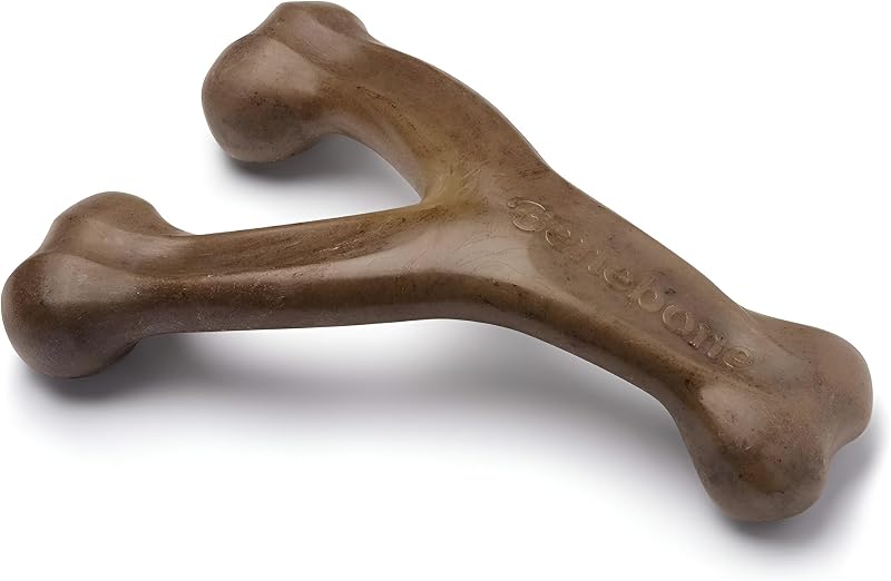 Benebone Wishbone Durable Dog Chew Toy Real Bacon Giant USA