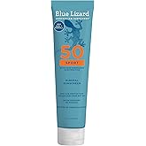 Blue Lizard Sport Mineral SPF 50 Lotion, Ideal for Athletes, 100% Mineral Sunscreen Actives, Fragrance-Free, Paraben-Free, Ve