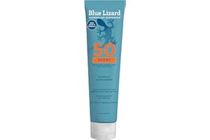 Blue Lizard Sport Mineral SPF 50 Lotion, Ideal for Athletes, 100% Mineral Sunscreen Actives, Fragrance-Free, Paraben-Free, Vegan, 5 fl oz
