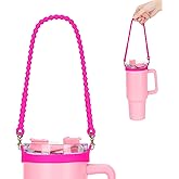 Eoopoon Water Bottle Handle for Stanley Cup - Soft, Durable Silicone Sling with Adjustable Strap, Fits Most 8-40oz Bottles, Ideal Stanley Cup Accessory
