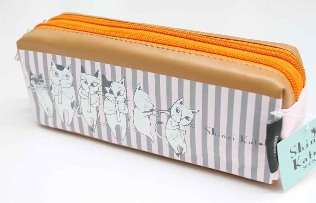 Shinzi Katoh W zipper Pouch Cat orchestra WZP1003, Multicolor - Image 3