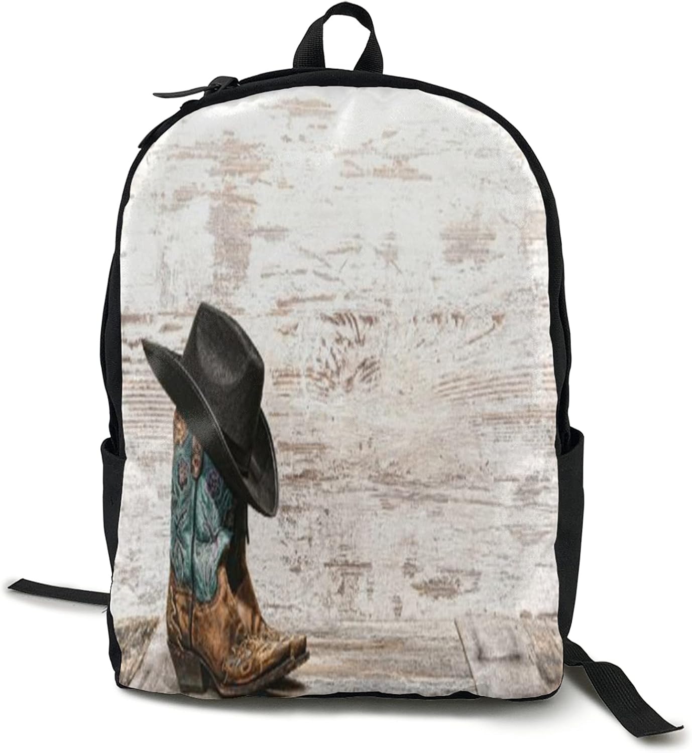 Retro Vintage Cowboy Shoes And Hat Backpack For Kids Child Anti Theft