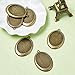 Beadthoven 10pcs Oval Vintage Tibetan Style Alloy Pendant Cabochon Bezel Settings Fit Oval Tray: 40x30mm Jewelry Making Necklace Accessories (Nickel Free, Antique Bronze)