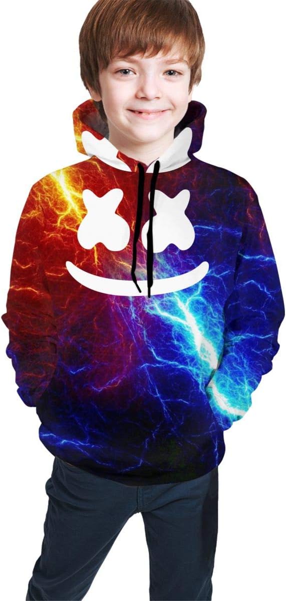 ALVHT Teen 3D Marshmellow DJ-Smile Hoodie Sweatshirt for Fashion Boys Girls