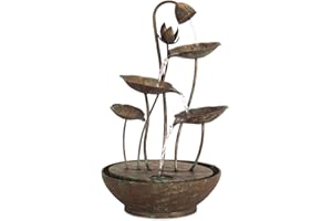 Melrose International Lotus Leaf Fountain 19.5" H Iron