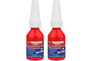 GNEOCO ThreadLocker Red, Thread Lock High Strength Lock Tight for Nuts, Bolts, Fasteners and Metals, Anaerobic Curing Metal Glue to Prevent Loosening and Corrosion (H271-20ml)