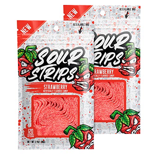 Sour Strips Watermelon Flavored Sour Candy Strips Deliciously Sour