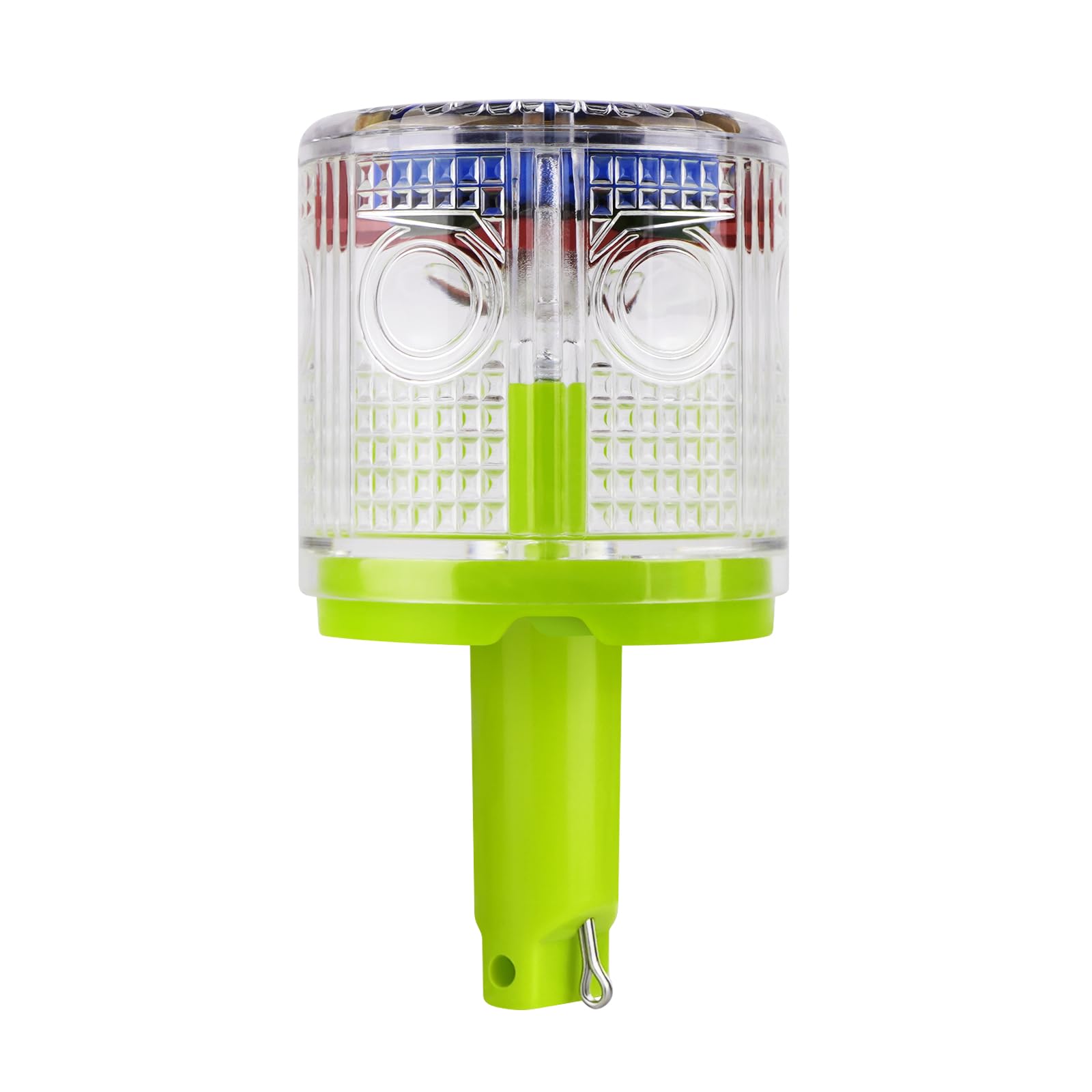 Aolyty Solar Strobe Warning Light, 360 Degree Single Column Super Bright, Waterproof for Construction, Traffic, Dock, Marine, Light Control Flashing (White) — image 1