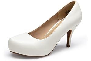 DREAM PAIRS Tiffany Women's New Classic Elegant Versatile Low Stiletto Heel Dress Platform Pumps Shoes