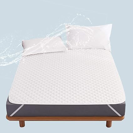 Amazon 完全防水 ベッドパッド 快適敷きパッド 完全防水加工 オールシーズンで使える ベッドシーツ ベッドマット 抗菌 防臭 防ダニ ホテル仕様 ホワイト クイーン 160x0cm ベッドパッド 敷きパッド オンライン通販