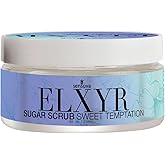 Sensuva ELXYR Sugar Scrub | Premium Exfoliating Body Scrub Removes Dead, Dry Skin for a Soft & Hydrated Feel | Nourishing Essential Body Care | Sweet Temptation Vanilla, Sugar, Sweet Pea | 8oz.