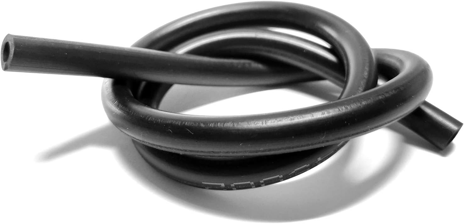 Easyboost Resistant Rubber Fuel Hose 5mm Reinforced for Scooter Motorcycle 50 Vespa Cross MX Brush Cutter Garden Mower Chainsaw - High Strength Flexible Fuel Hose 50cm