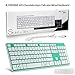 B.FRIENDIT Wired USB Keyboard, Comfortable Quiet Chocolate Keys, Durable Ultra-Slim Wired Computer Keyboard(QWERTY) for PC, Windows 11/10/8/7/XP/Vista KB1430 - Green