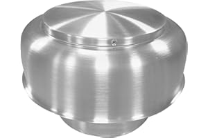 FICBXRA Round Chimney Cap 6 Inch Aluminum Alloy Round Roof Vent Cap Chimney Roof Cover Rainproof Vent Cap Outside Roof Rainproof Vent Cap