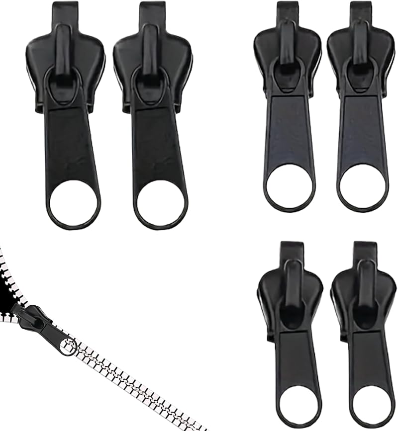 Vierone 6PCS Zipper Pull Replacement Kit - Easy Install, 3 Sizes #3/5/8