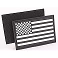PVC Tactical USA Flag Patch - Black & White