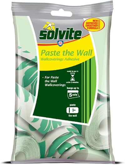 Solvite Paste the Wall Wallpaper Adhesive 230g for Non-Woven Vinyl 5 Rolls