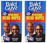 Bald Guyz Refreshing Head Wipes Fragrance Free, 16 Count (Pack of 2)