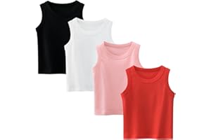 Winzik Boys Girls Tank Tops Toddler Undershirts 4 Pack Boy Girl Soft Sleeveless Shirts for 18M-9Y