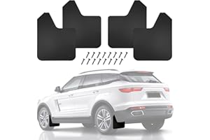 TENGBASE 4 PCS Universal Basic Mud Flaps Set, Splash Guards Vehicle Tire Protector Mudflaps Compatible with Cars, Pickups, SUVs, Vans, Trucks, Etc Matte Black