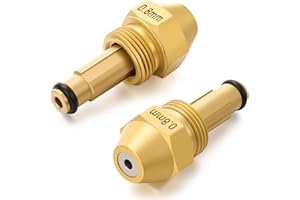MorningRo 2 Pack Waste Oil Burner Heater - 0.8mm 30609-5 Brass Waste Oil Nozzles with Rubber Ring for Heaters & Burners - Standard 18mm Od Industrial Replacement Parts