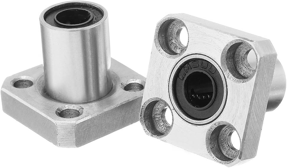 uxcell LMK6UU 6mmx12mmx19mm Flange Linear Motion Bushing Ball Bearing 2 Pcs