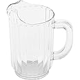 G.E.T. P-3032-1-CL BPA-Free Break-Resistant Restaurant Style Plastic Pitcher, 32 Ounce, Clear (Set of 12)