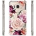 Galaxy S8 Active Case,Samsung Galaxy S8 Active Case with Flower,LUOLNH Slim Shockproof Clear Floral Pattern Soft Flexible TPU Back Cover for Samsung Galaxy S8 Active(Purple)